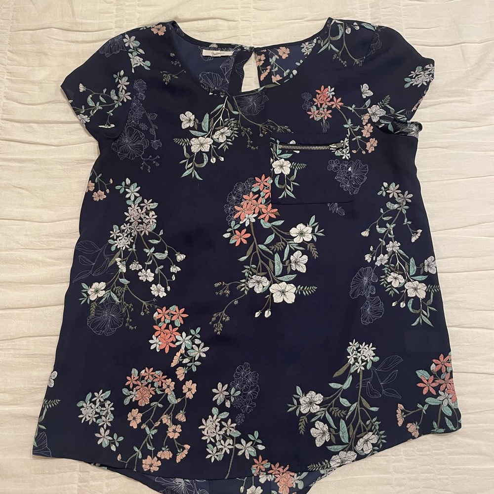 Maurice’s Floral Zipper Blouse